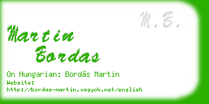 martin bordas business card